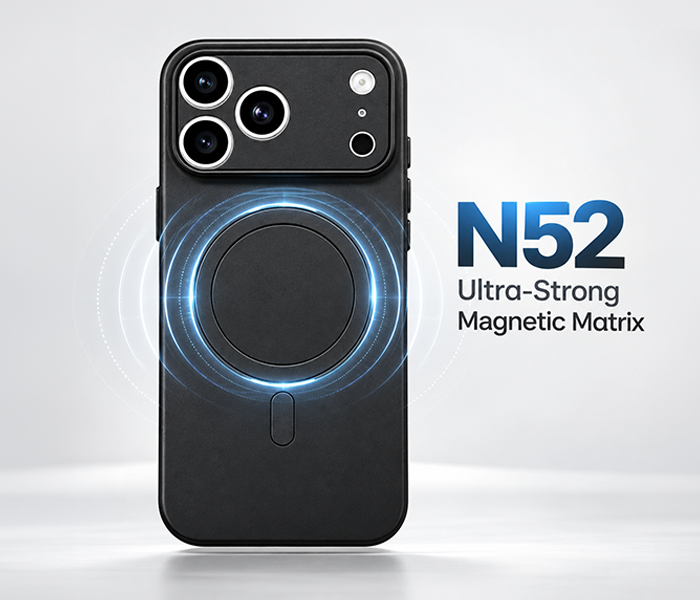 Ultra thin PP case with N52 strong magnetic ring for iPhone 17 Pro, iPhone 17 Pro Max, iPhone 18 and iPhone 18 Pro Max

